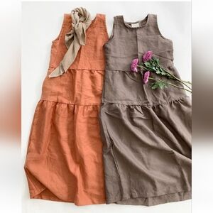 Conscious Clothing Brunch Dress in Mushroom Linen